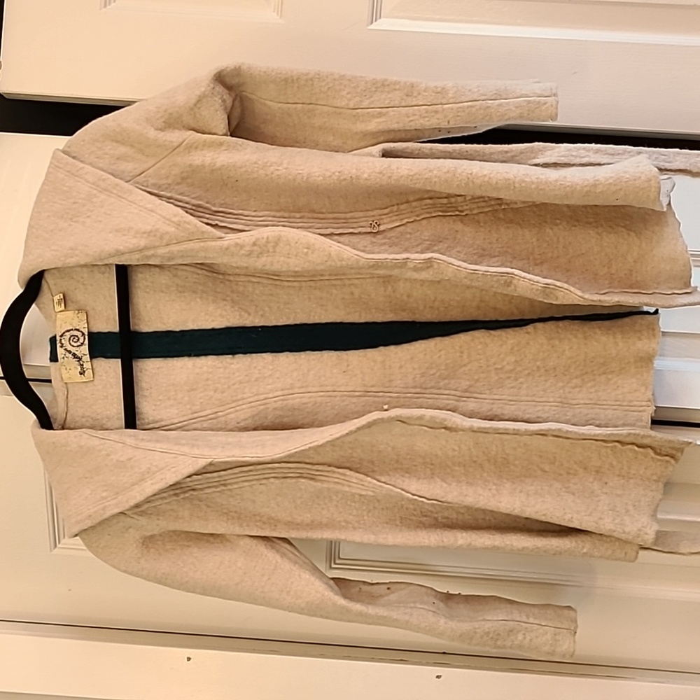Anthropologie Rosie Neira brand 100% wool tie sweater with hood. XS